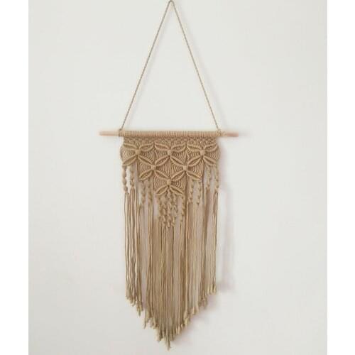 Handmade Butterfly Shape Tapestry Beige/Black/Deep Coffee Colors On Sale Living Room Boho Decoration Cortina Macrame T08