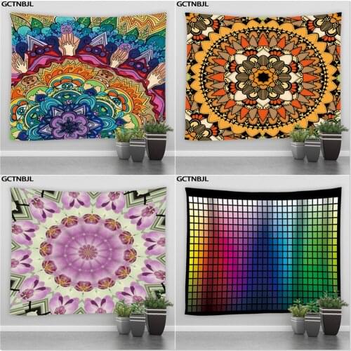 India Mandala Tapestry Wall Hanging Boho Decor Tapestries Psychedelic Hippie Night Moon Dormitory Bedroom Background Blanket