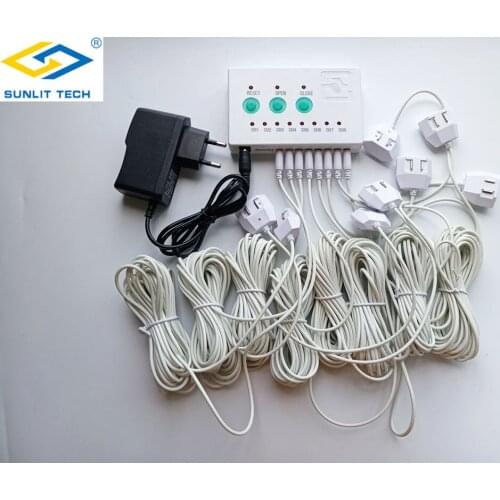 Water Leakage Sensor Controller WLZ808 With 1pc AC Adapter 8pcs Water Cables For Home Security