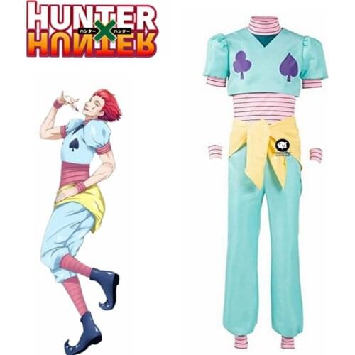 Hunter X Hunter Cosplay Costume HUNTER x HUNTER Hisoka Blue Cosplay Costume Clothes Vest+Pants Outfit Halloween Costumes