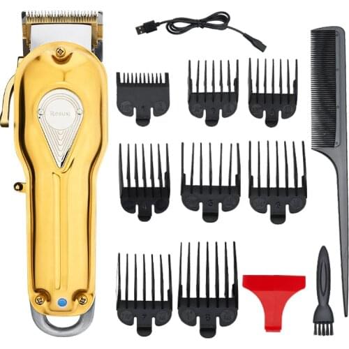 RESUXI Professional Hair Clipper Barber All-Metal Hair Trimmer for Men Electric Rechargeable Hair Cutter Cutting Machine K14