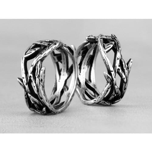 Victory Olive Branch Stainless Steel Mens Rings Punk Simple Retro for Male Boyfriend Biker Jewelry Creativity Gift Wholesale