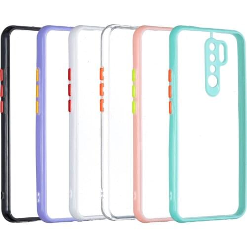 Soft Bumper Hard PC Clear Shockproof Phone Case for Redmi 9 / 9Prime Transparent Phone Shell Cover