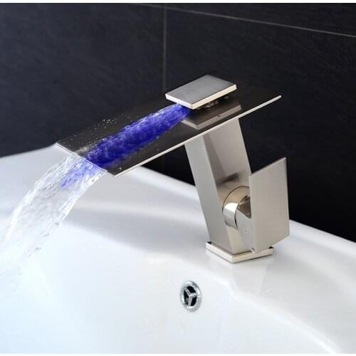New Arrivals LED Faucet Water Power Bathroom Basin Sink Mixer Black Oil Brush Water Tap Faucet Basin Faucet Led bathroom tap