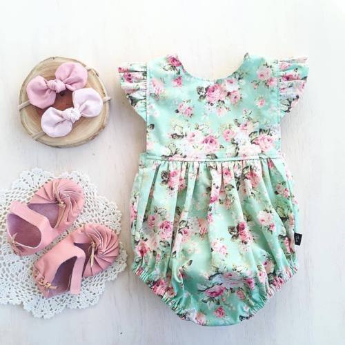 Toddler Baby Girls Clothes Summer Flying Sleeveless Floral Fashion Cotton Baby Romper One Piece Jumpsuit Baby Clothes 0-18M
