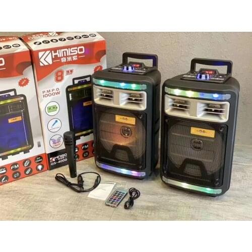 Large Bluetooth Speaker Amplifier LED Light Wireless 8 Inch Subwoofer Big Caixa De Som Support Karaoke FM Remote Control BoomBox