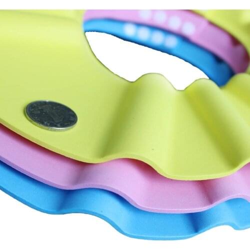 Adjustable Baby Shower Cap Child Kids Shampoo Bath Hat Wash Hair Shield EIG88