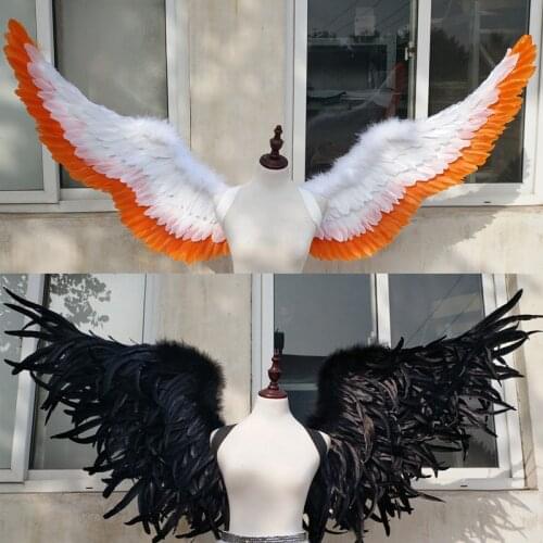 Cosplay fashion feather wings stage large props pure handmade Fashion angel wings props model catwalk shows