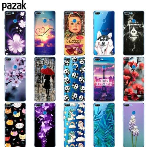 Silicone case for huawei honor 9 honor 9 lite case soft tpu phone back cover 360 full protective printing transparent coque