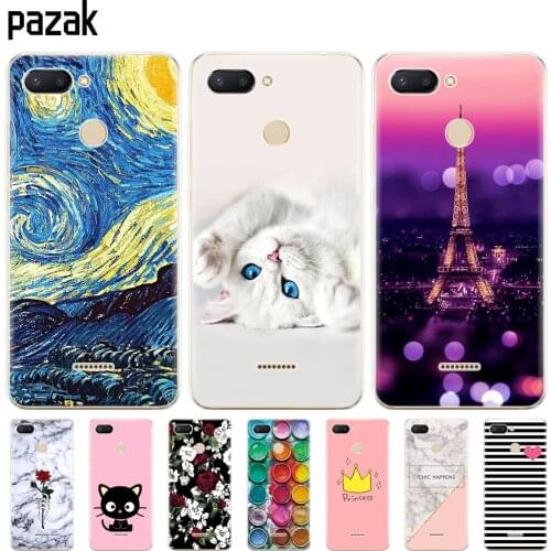 Silicone case for Xiaomi Redmi 6 Cases Full Protection Soft tpu Phone shell Back Cover For Xiaomi Redmi6 bumper hongmi 6 Coque