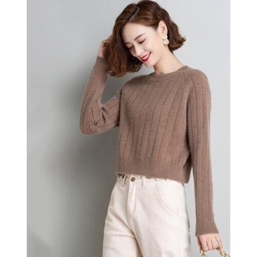 Woman Sweaters Womens Short Sweater 2020 Pullover Loose High Waist Femme Chandails Pull Hiver