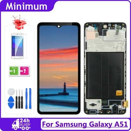 AMOLED For Samsung Galaxy A51 LCD Display Touch Screen Digitizer Assembly For Samsung A515 A515F A515F/DS