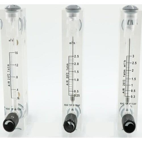 0.04-0.4m3/h 0.1-1m3/h 0.16-1.6m3/h 0.3-3m3/h PMMA Panel Type Gas Float Flowmeter Air Flow Meter Rotameter With Control Valve