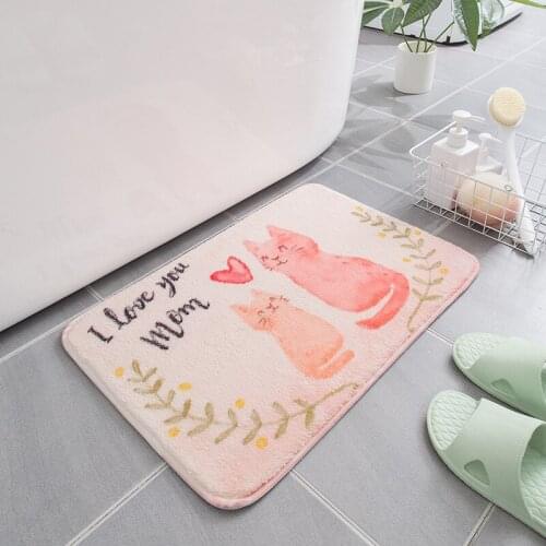 2020 New Cartoon Cat Printed Door Mats Outdoor Bathroom Carpet Kids Room Kitchen Carpets Doormats For Living Room Anti-Slip Mat