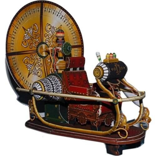 HG Wells Novel The Time Machine DIY 3D Paper Model Building Kit Cardboard Art Crafts Child Educational Puzzle Toys