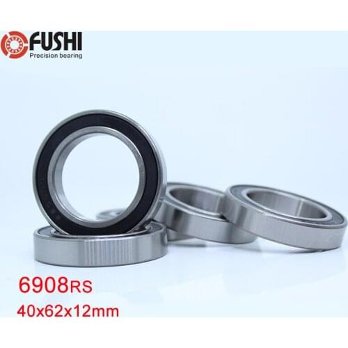 6908-2RS Bearing ABEC-1 ( 5 PCS) 40x62x12 mm Thin Section 6908 2RS Ball Bearings 6908RS 61908 RS
