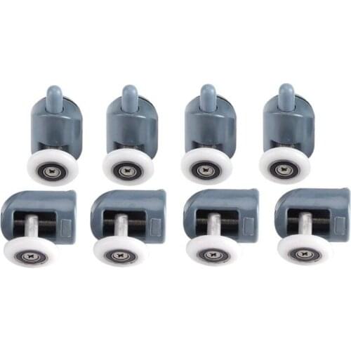 New 8Pc Shower Door Castors Rolls Shower Door Rollers Sliding Door Roller Guide Shower Spare Parts Glass Door Pulleys Wheels Run