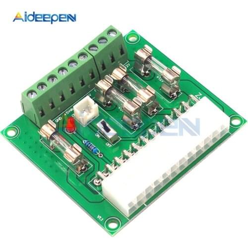 24/20pin ATX Power Adapter Board Computer PC Power Supply Breakout Board Power Outlet Wiring Module DIY Kit for Desktop Computer