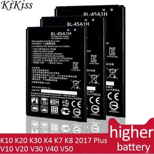 BL-45A1H Battery For LG K10 K20 K30 K4 K7 K8 2017 Plus/V10 V20 V30 V40 V50 ThinQ LTE K425 K428 MS428 K430DSF K430 F670 Q10 K420N