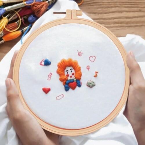 Bamboo Frame Embroidery Hoop Ring DIY Needlecraft Cross Stitch Machine Round Loop Hand Household Sewing Tools