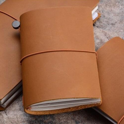 Fromthenon 100% Genuine Leather Notebook Planner Handmade Traveler Journal Passport Agenda Sketchbook Diary Stationery
