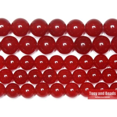 Free Shipping Natural Stone Red Chalcedony Jades Loose Beads 6 8 10 MM Pick Size for Jewelry Making