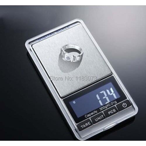 Mini Electronic Jewelry Scales 300g 0.01g Accuracy LCD Display Digital Pocket Scale Lab Counting Function Weight Balance +7Units