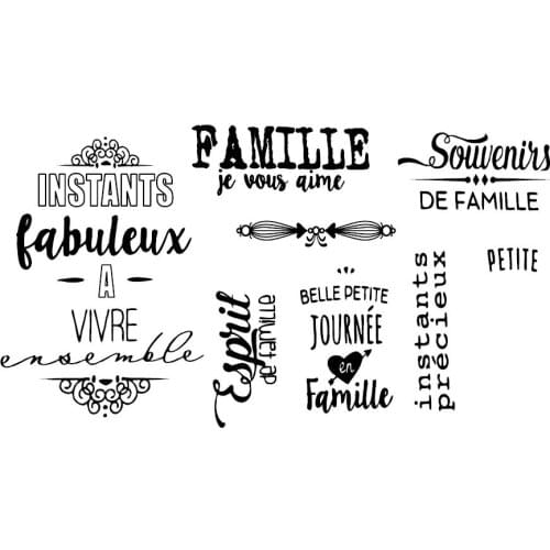 French Transparent Clear Stamp for DIY scrapbooking/Card Making C439