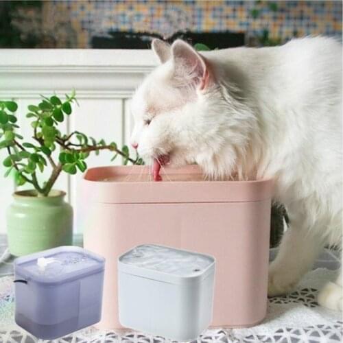 Induction Pet Automatic Drinking Water cleansing Fountain Cat Dogs Water Dispenser Drinking Water Drink Filter USB Cable