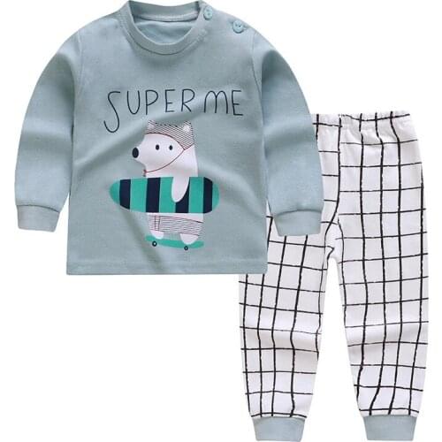 Ircomll Boys Girls Sleepwear 2PCS Baby Girl Spring Cotton Sets Children Homewear Pajamas for Boy Pyjamas Kids Nightwear