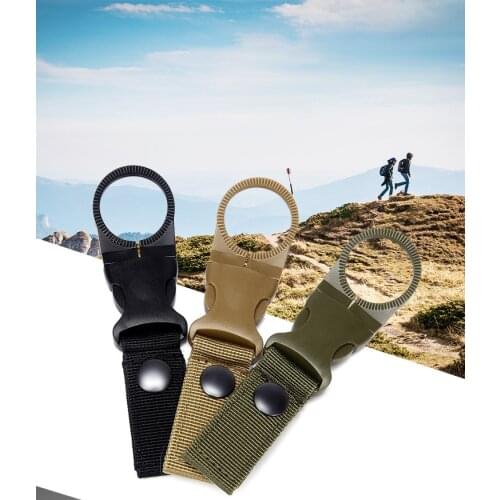 Carabiners Tactical Gear Water Bottle Holder Belt Clip Military Nylon Webbing Buckle Hook Outdoor Camping Equipment EDC Tools