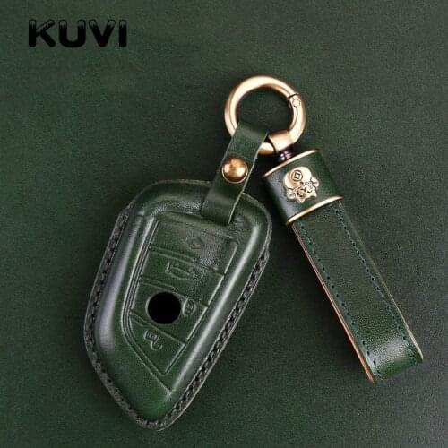 Leather Car Remote Key Case Cover Shell Fob For BMW X3 X5 X6 F30 F34 E60 E90 F10 E34 E36 F20 G30 F15 F16 1 2 3 4 5 7 Series