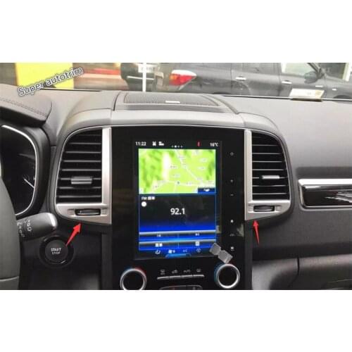 Lapetus Middle Air Conditioning Outlet Vent Bezel Cover Trim Fit For Renault Koleos 2017 2018 2019 2020 ABS Matte Accessories