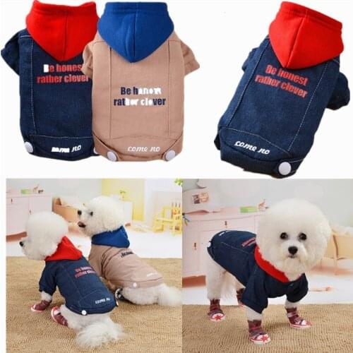 Hot Sale Jean Autumn Winter Dog Clothes Thicker Keep Warm Dog Winter Coat Pet Clothes For Small Medium Large Dogs Dog Supplies