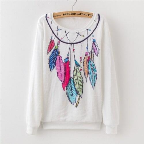 Fashion Spring Women Long Sleeve Elephant Dgital Print Flannel Tracksuit Hoodie Cute Animal Printed Casual Pullover Sweatshirts