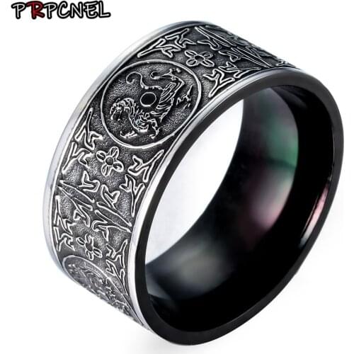 7 - 13 size Stainless Steel Men Rings Four gods animal Rings for men Male Punk Fashion Jewelry Titanium Steel Ring