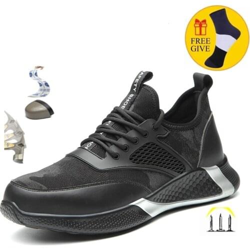 Mens Steel Toe Work Boots with Metal Toe Indestructible Ryder Shoe Work Boots with Steel Toe Waterproof Breathable Sneakers