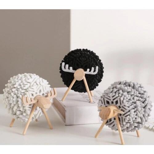 1 Set Cup Coaster Nordic Style Sheep Shape Rack Detachable Felt Heat-insulated Bowl Placemat Table Decor Table Coffee Tea Pads