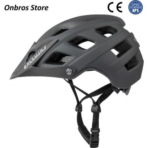 Exclusky High Quality Adults Mountain Bike Helmet Downhill MTB Lightweight Cycling Road Equipment Bicycle Caps 56-61cm