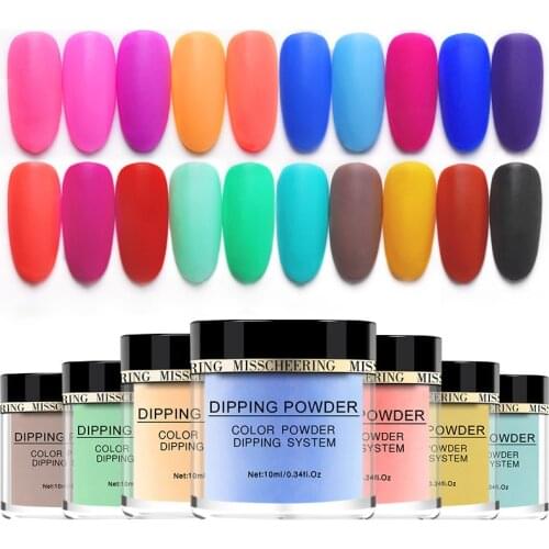 1 Box Pearl Nail Glitter Dipping Powder Frosted Colorful Acrylic Nail Art Pigment Glitters Decorations Natural Dry Manicure