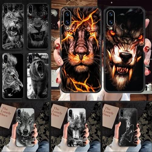Cool Animals wolf lion Bear Phone case For Huawei Honor 6 7 8 9 10 10i 20 A C X Lite Pro Play black soft cell cover 3D funda tpu