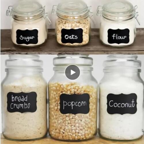 Surface Rectangle Chalkboard Reusable Applies To Any Clean Flat Chalkboard Labels Waterproof Removable Home Jar Stickers Label