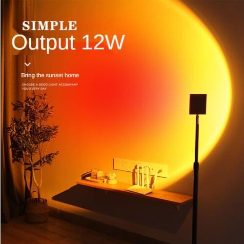 Sunset Lamp RGB 16 Colors APP Remote Control Atmosphere Projection Led Night Light For Home Bedroom Shop Background Decoration