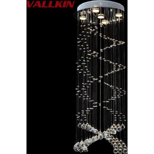 Luxury Modern Chandeliers LED Round Chandelier Lights for Dining Cafe Cristal Lustre Chandelier Lamp Clear and Silver Home Lamp