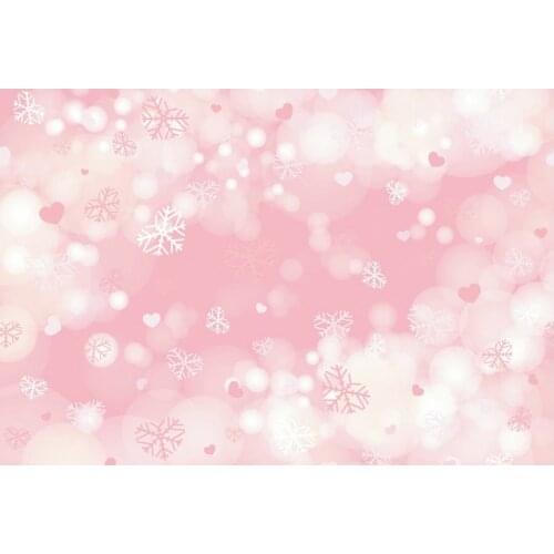 Snowflake Bokeh Pink Backdrop Aperture Background Newborns Wedding Photography Xmas Family Holiday Party Decoration Photo Booth