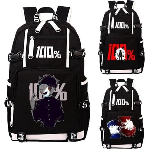 Cartoo Mob Psycho 100 Laptop Backpack Rucksack Bag Students Book School Travel Bag Teenagers Gift Cosplay