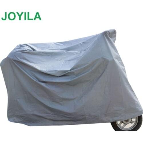 Silver PEVA Monolayer Motorcycle Cover Rain-proof and Sunscreen Bicycle Cover Bicycle Clothing Electric Vehicle Cover