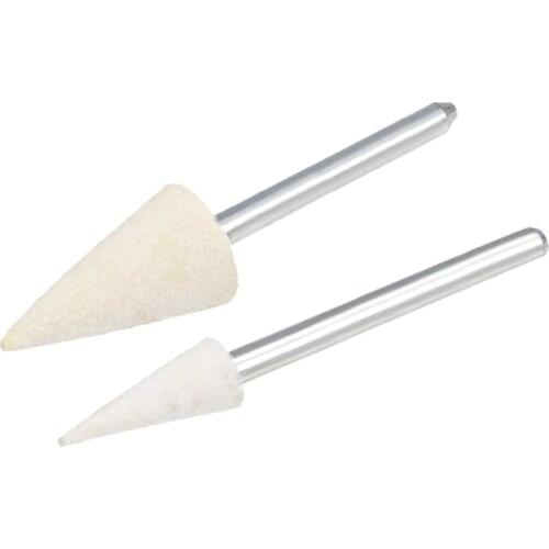 Uxcell Wool Felt Mounted Point Ball Polishing Buffing Wheel Grinding Head w Shank for rotary tools used with electric drills