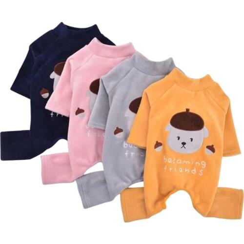 Pet Dog Pajamas Jumpsuit Winter Dog Clothes Overalls Sleepwear Doggie Costume Puppy Apparel Yorkie Pomeranian Schnauzer Clothing