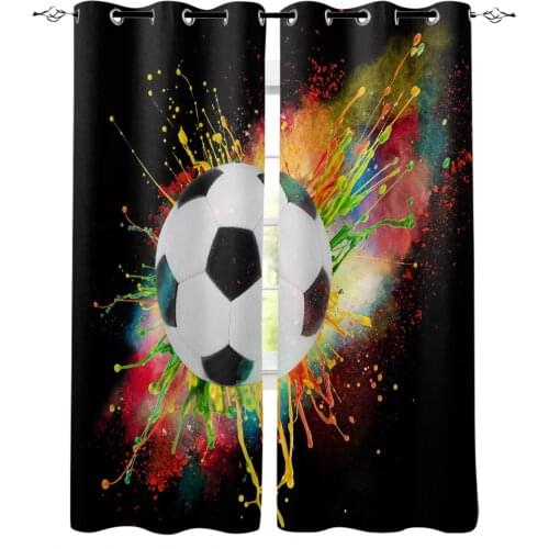Football Sport Blackout Curtain Bedroom Kitchen Window Curtain Home Decor Curtains for Living Room